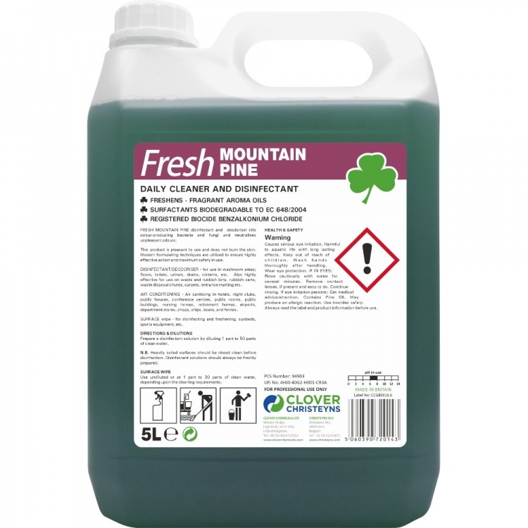Clover Chemicals Fresh Mountain Pine Disinfectant (204)